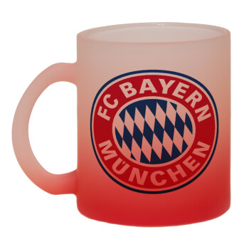 FC Bayern Munich, Κούπα γυάλινη δίχρωμη με βάση το κόκκινο ματ, 330ml