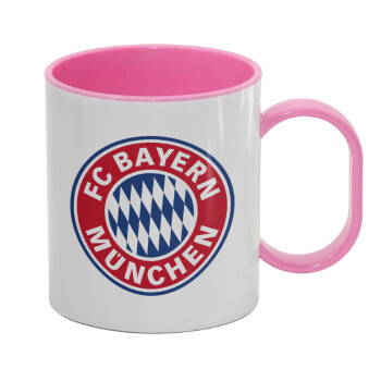 FC Bayern Munich, Κούπα (πλαστική) (BPA-FREE) Polymer Ροζ για παιδιά, 330ml