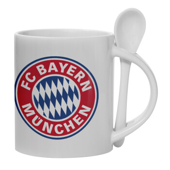 FC Bayern Munich, Κούπα, κεραμική με κουταλάκι, 330ml (1 τεμάχιο)