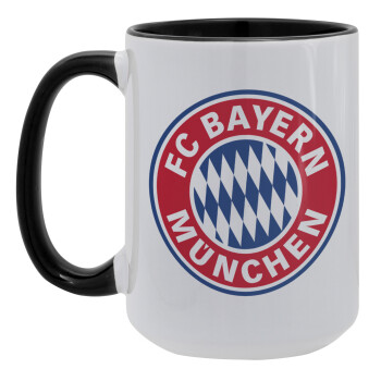 FC Bayern Munich, Κούπα Mega 15oz, κεραμική Μαύρη, 450ml