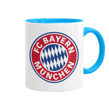 FC Bayern Munich, Κούπα χρωματιστή γαλάζια, κεραμική, 330ml