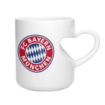 FC Bayern Munich, Κούπα καρδιά λευκή, κεραμική, 330ml