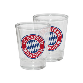 FC Bayern Munich, Σφηνοπότηρα γυάλινα 45ml διάφανα (2 τεμάχια)