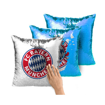 FC Bayern Munich, Μαξιλάρι καναπέ Μαγικό Μπλε με πούλιες 40x40cm περιέχεται το γέμισμα