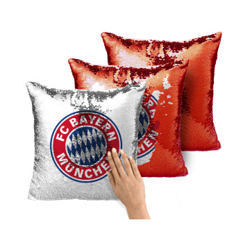 FC Bayern Munich, Μαξιλάρι καναπέ Μαγικό Κόκκινο με πούλιες 40x40cm περιέχεται το γέμισμα