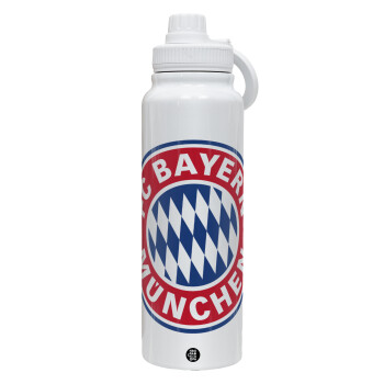 FC Bayern Munich, 1L Stainless Steel Thermal Bottle with Phone Holder & Double Wall Insulation