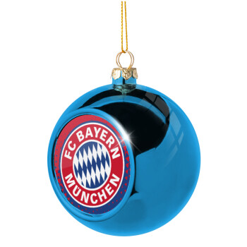 FC Bayern Munich, Blue Christmas tree ball ornament 8cm