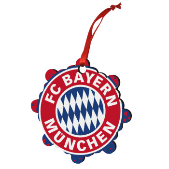 FC Bayern Munich, Χριστουγεννιάτικο στολίδι snowflake ξύλινο 7.5cm