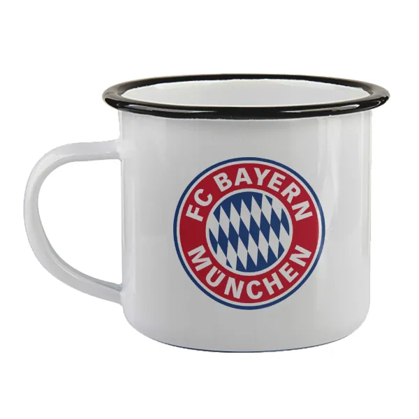 FC Bayern Munich — Enamel mug with black rim, 360ml