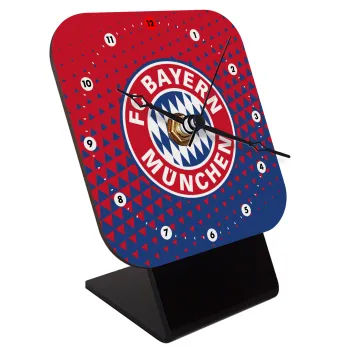 FC Bayern Munich, Επιτραπέζιο ρολόι ξύλινο με δείκτες (10cm)