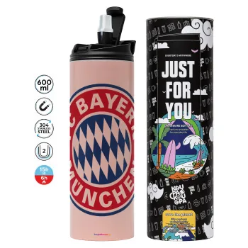 FC Bayern Munich, Tumbler stainless steel PINK 600ml