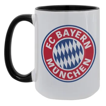 FC Bayern Munich, Κούπα Mega 15oz, κεραμική Μαύρη, 450ml