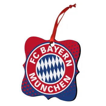 FC Bayern Munich, Christmas ornament polygon wooden 7.5cm