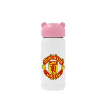 Manchester United F.C., Ροζ ανοξείδωτο παγούρι θερμό (Stainless steel), 320ml