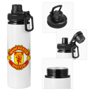 Manchester United F.C., Μεταλλικό παγούρι νερού με καπάκι ασφαλείας, αλουμινίου 850ml