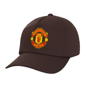 Manchester United F.C., Καπέλο Ενηλίκων Baseball, 100% Βαμβακερό, Chocolate, Καφέ (ΒΑΜΒΑΚΕΡΟ, ΕΝΗΛΙΚΩΝ, UNISEX, ONE SIZE)