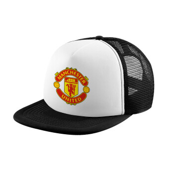 Manchester United F.C., Καπέλο Soft Trucker με Δίχτυ Black/White 