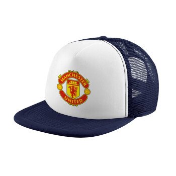 Manchester United F.C., Καπέλο Ενηλίκων Soft Trucker με Δίχτυ Dark Blue/White (POLYESTER, ΕΝΗΛΙΚΩΝ, UNISEX, ONE SIZE)