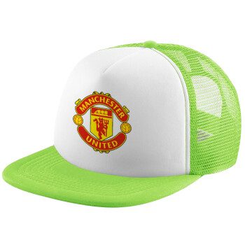 Manchester United F.C., Καπέλο Soft Trucker με Δίχτυ Πράσινο/Λευκό