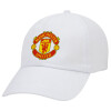 Manchester United F.C., Καπέλο ενηλίκων Jockey Λευκό (snapback, 5-φύλλο, unisex)