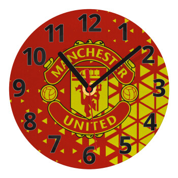 Manchester United F.C., Ρολόι τοίχου γυάλινο (20cm)