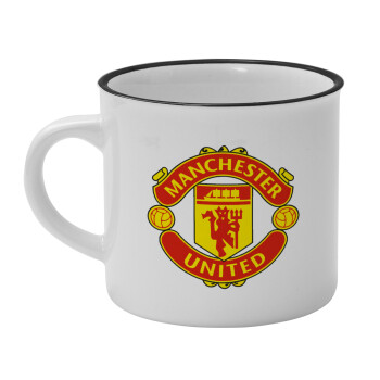 Manchester United F.C., Κούπα κεραμική vintage Λευκή/Μαύρη 230ml