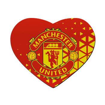 Manchester United F.C., Mousepad καρδιά 23x20cm