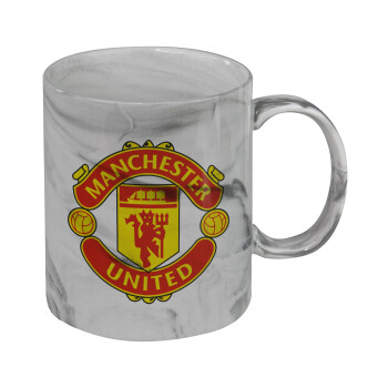 Manchester United F.C., Κούπα κεραμική, marble style (μάρμαρο), 330ml