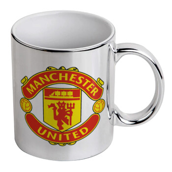 Manchester United F.C., Κούπα κεραμική, ασημένια καθρέπτης, 330ml