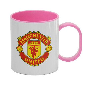Manchester United F.C., Κούπα (πλαστική) (BPA-FREE) Polymer Ροζ για παιδιά, 330ml