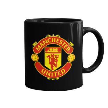 Manchester United F.C., Κούπα Μαύρη, κεραμική, 330ml