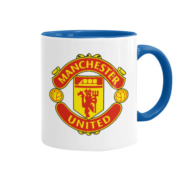Manchester United F.C., Κούπα χρωματιστή μπλε, κεραμική, 330ml