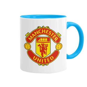 Manchester United F.C., Κούπα χρωματιστή γαλάζια, κεραμική, 330ml