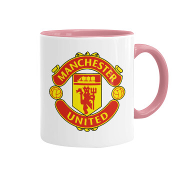 Manchester United F.C., Mug colored pink, ceramic, 330ml