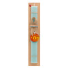 Easter Set, wooden keychain & aromatic flat Easter candle (30cm) (TURQUOISE)