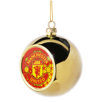 Manchester United F.C., Golden Christmas tree ball ornament 8cm