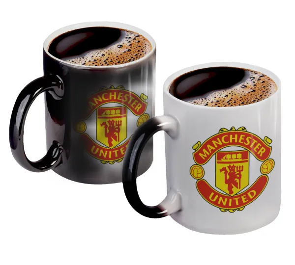 Manchester United F.C. — Κούπα Μαγική, κεραμική, 330ml που αλλάζει χρώμα με το ζεστό ρόφημα