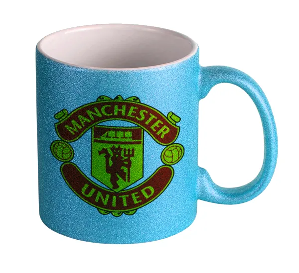 Manchester United F.C. — Κούπα Σιέλ Glitter που γυαλίζει, κεραμική, 330ml