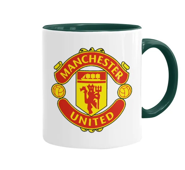 Manchester United F.C. — Κούπα χρωματιστή πράσινη, κεραμική, 330ml