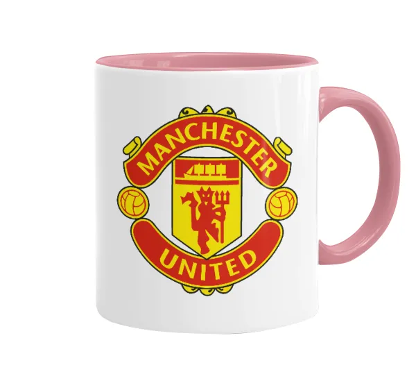 Manchester United F.C. — Κούπα χρωματιστή ροζ, κεραμική, 330ml