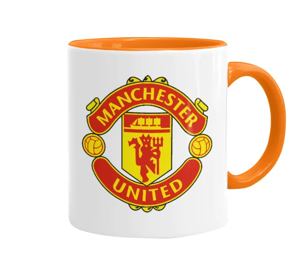 Manchester United F.C. — Κούπα χρωματιστή πορτοκαλί, κεραμική, 330ml