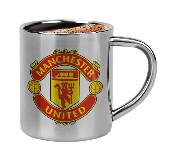 Manchester United F.C. — Double-wall metal cup for espresso (220ml)