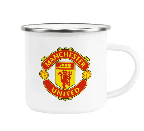 Manchester United F.C. — Metallic enamel cup white 360ml