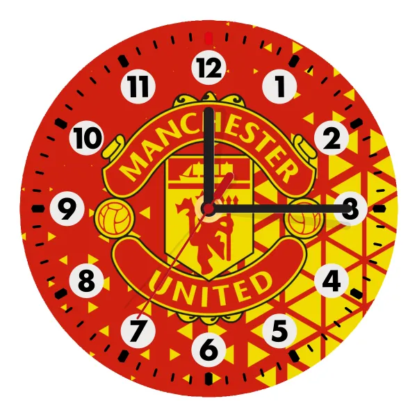 Manchester United F.C. — Ρολόι τοίχου ξύλινο (20cm)