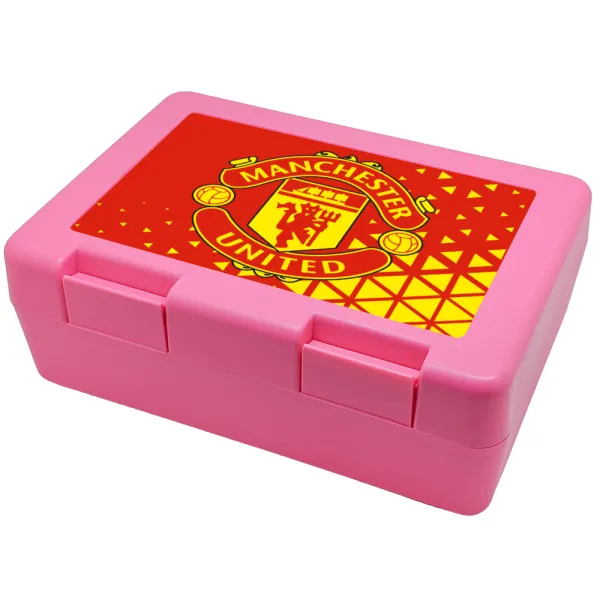 Manchester United F.C. — Παιδικό δοχείο κολατσιού ΡΟΖ 185x128x65mm (BPA free πλαστικό)