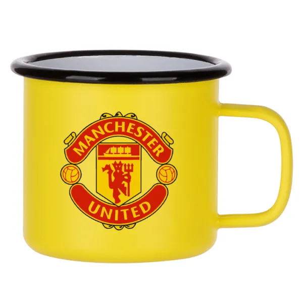 Manchester United F.C. — Κούπα Μεταλλική εμαγιέ ΜΑΤ Κίτρινη 360ml