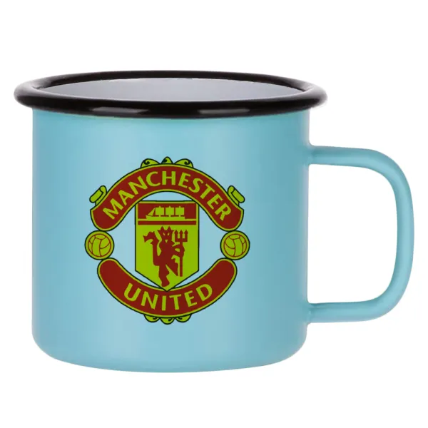 Manchester United F.C. — Κούπα Μεταλλική εμαγιέ ΜΑΤ σιέλ 360ml