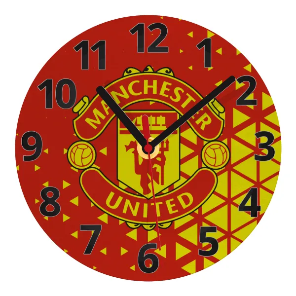 Manchester United F.C. — Ρολόι τοίχου γυάλινο 20cm