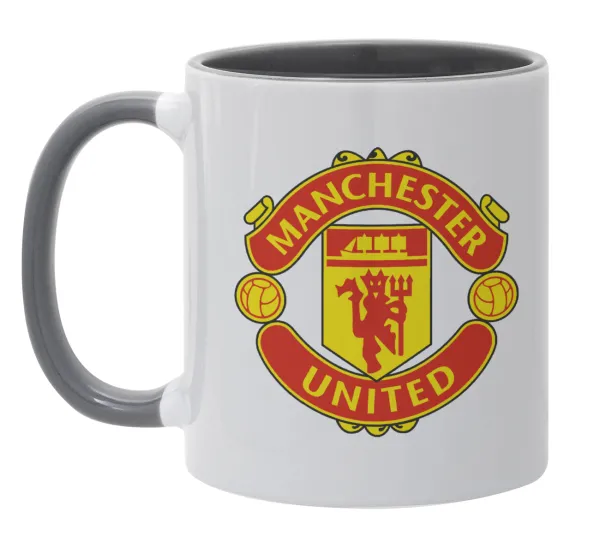 Manchester United F.C. — Κούπα χρωματιστή γκρι, κεραμική, 330ml