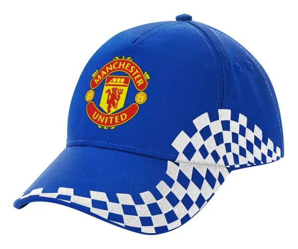 Manchester United F.C. — Καπέλο Ενηλίκων Ultimate ΜΠΛΕ RACING, (100% ΒΑΜΒΑΚΕΡΟ DRILL, ΕΝΗΛΙΚΩΝ, UNISEX, ONE SIZE)
